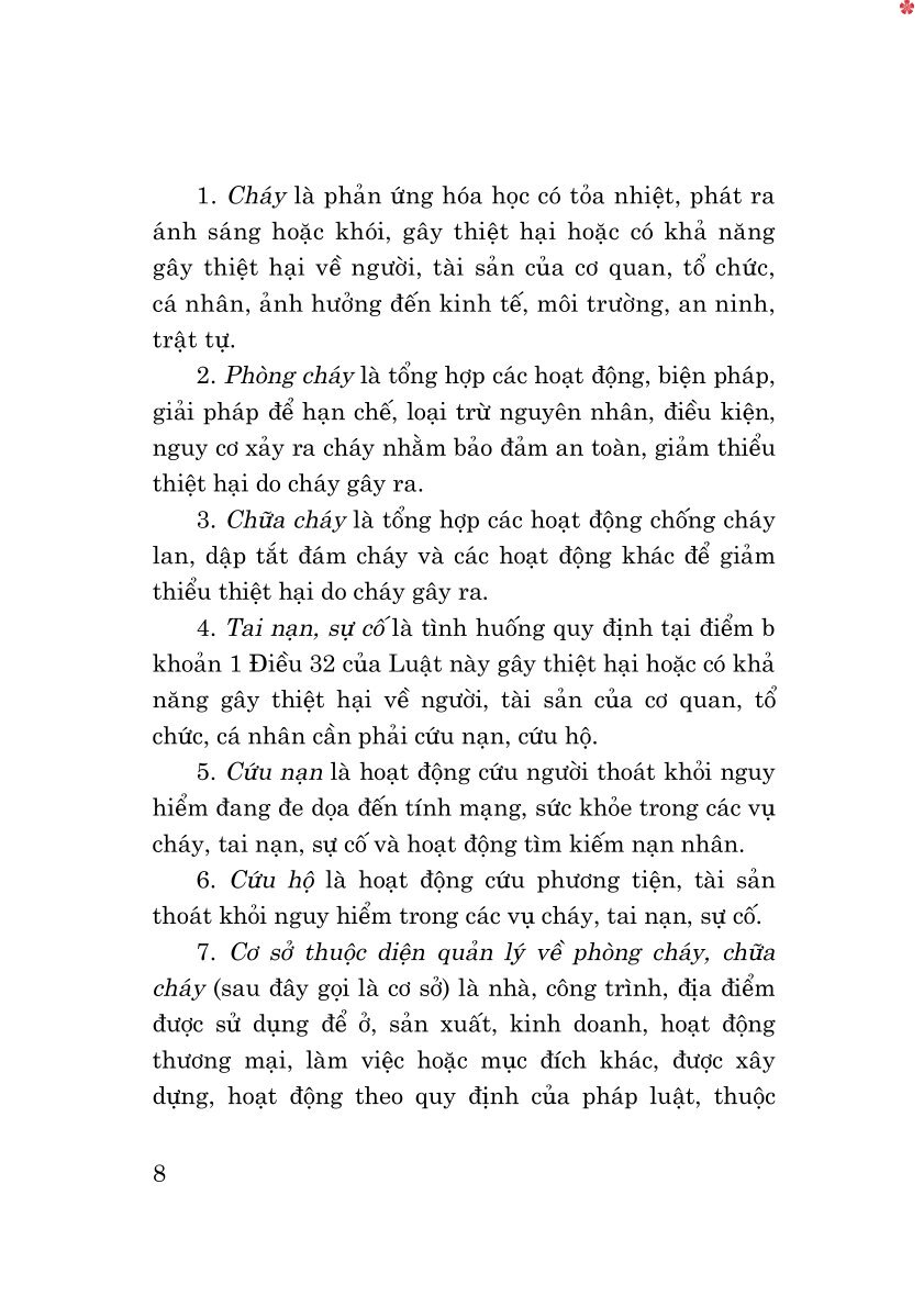 Luật phòng cháy, chữa cháy và cứu nạn, cứu hộ năm 2024 - bản in 2025