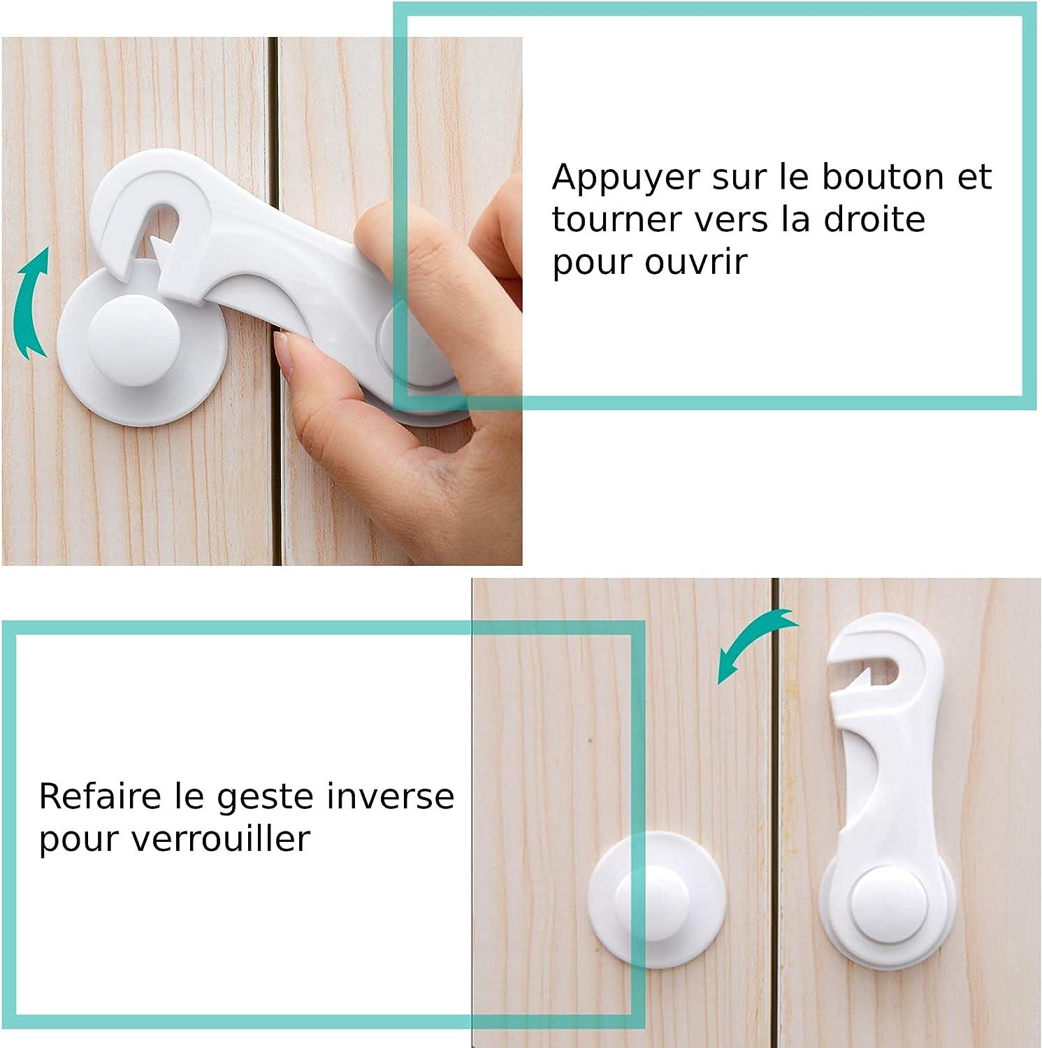 10 khóa cửa trẻ em tủ trẻ em an ninh tự dính khóa cửa ngăn kéo | Ngăn kéo tủ lạnh khóa điều chỉnh khóa bằng keo chắc chắn không cần khoan