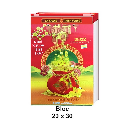 Lịch Blốc rời - Bloc lịch siêu đại 20 x 30 cm – Không bìa