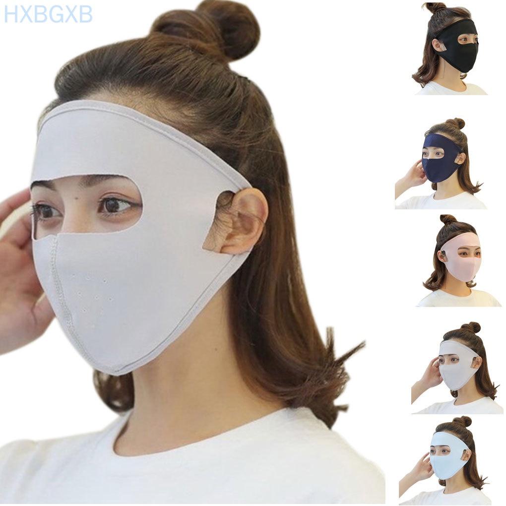 Women Ice Silk Face Mask UV Protection Outdoor Riding Dust-proof Breathable Windproof Face Cover