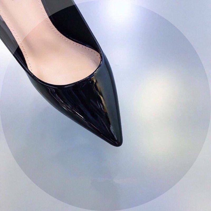 GIÀY CAO GÓT DA BÓNG GÓT TRỤ NHỎ 2 MÀU - 8P