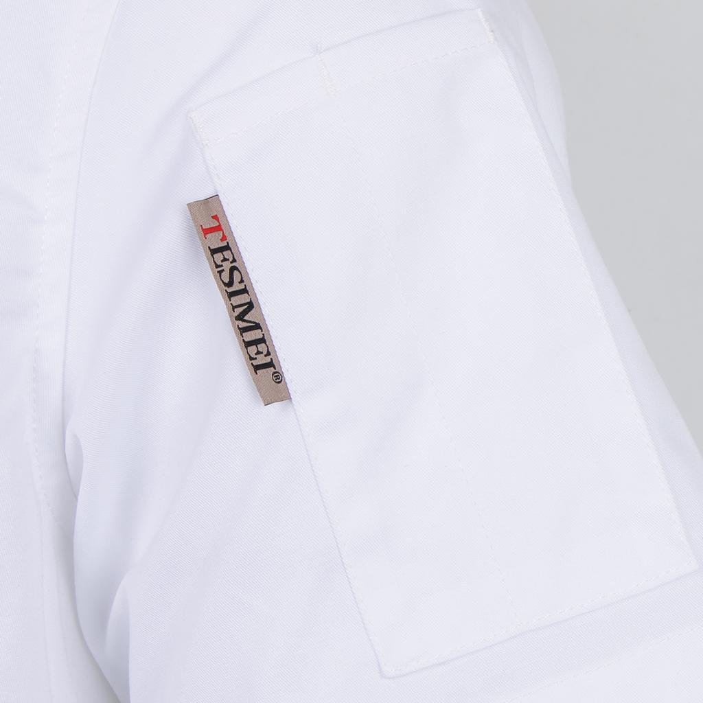 Professional Womens Mens Chef Jacket Coat Uniform Short Sleeve Hotel Kitchen Cook Apparel