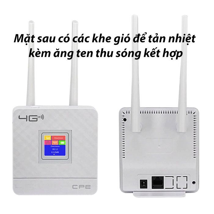 Bộ Phát Wifi Từ Sim 4G CPE903 Cat4 – 150Mbps- Kết nối 10 thiết bị – Có cổng Lan- Màn hình LCD