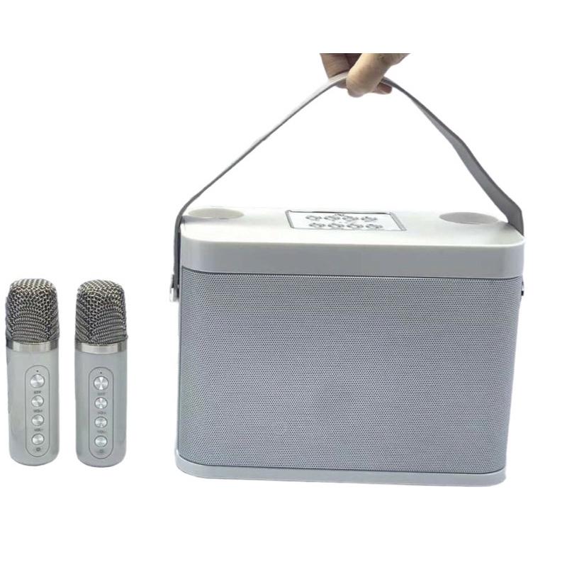 Loa karaoke Kèm Micro Bluetooth YS-219 có 2 micro,Thẻ nhớ TF USB cổng AUX 3.5 nhỏ gọn âm thanh chất lượng BH 12 tháng