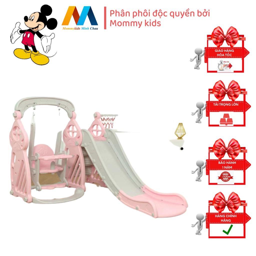 Cầu Trượt Xích Đu MOMMYKIDS MINH CHÂU MẪU VƯƠNG MIỆNG Cho Bé TỪ 1-7 TUỔI Loại 1