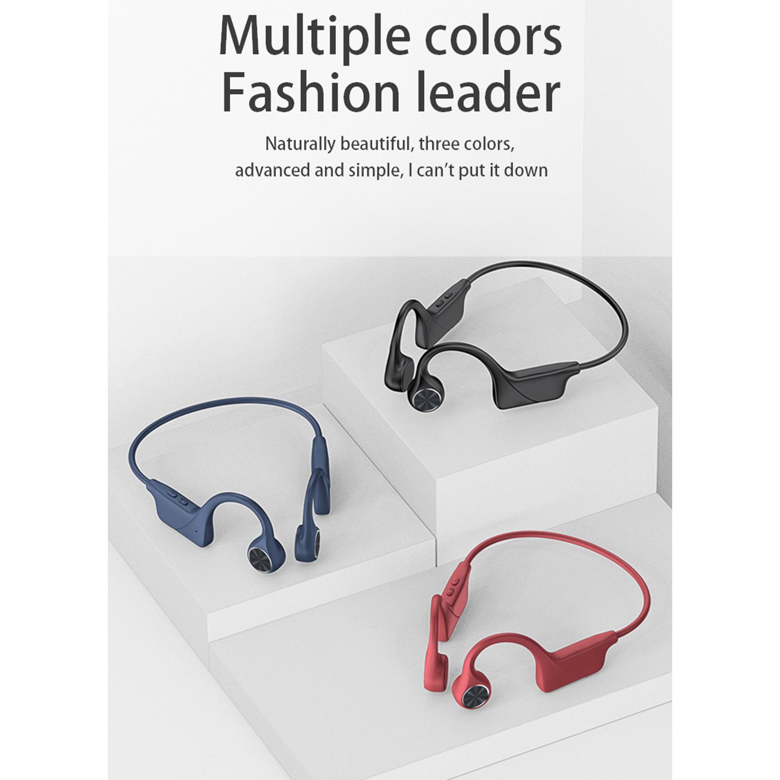 Bone Conduction Headphones Wireless BT5.0 Music Earphone Outdoor Sports Headset Waterproof Hands-free with Microphone