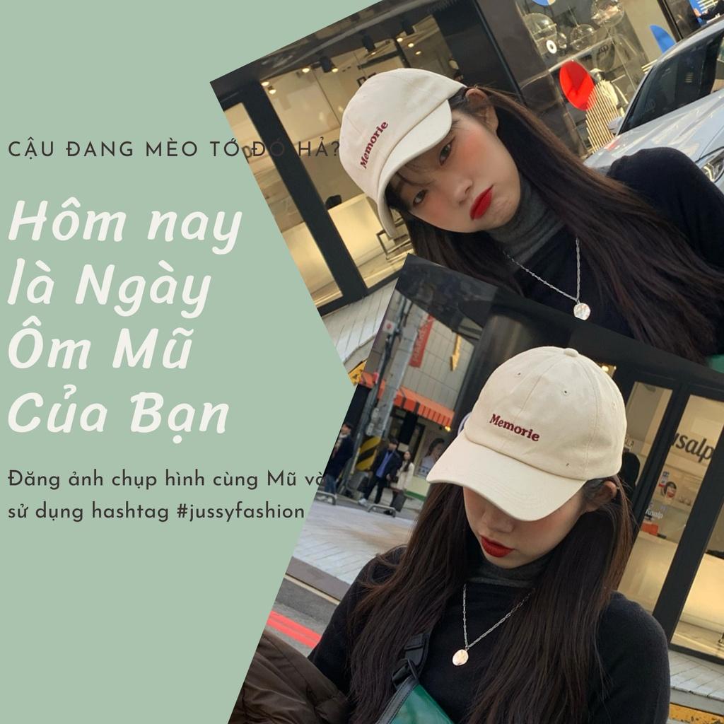 Nón Lưỡi Trai Memorie Cotton Jussy Fashion Nón Kết Nam Nữ Phong Cách Nón Lưỡi Trai Form Mềm Vải Cotton Thoáng Mát Hot