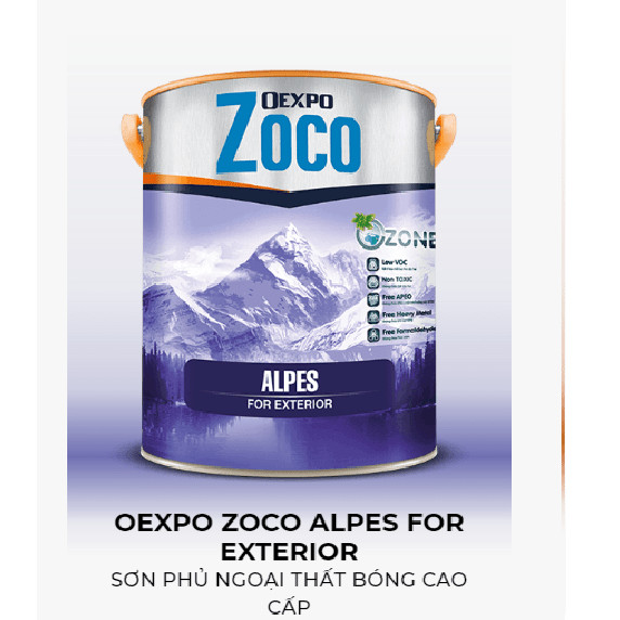 OEXPO ZOCO ALPES FOR EXTERIOR – SƠN PHỦ NGOẠI THẤT BÓNG CAO CẤP- OZ86208