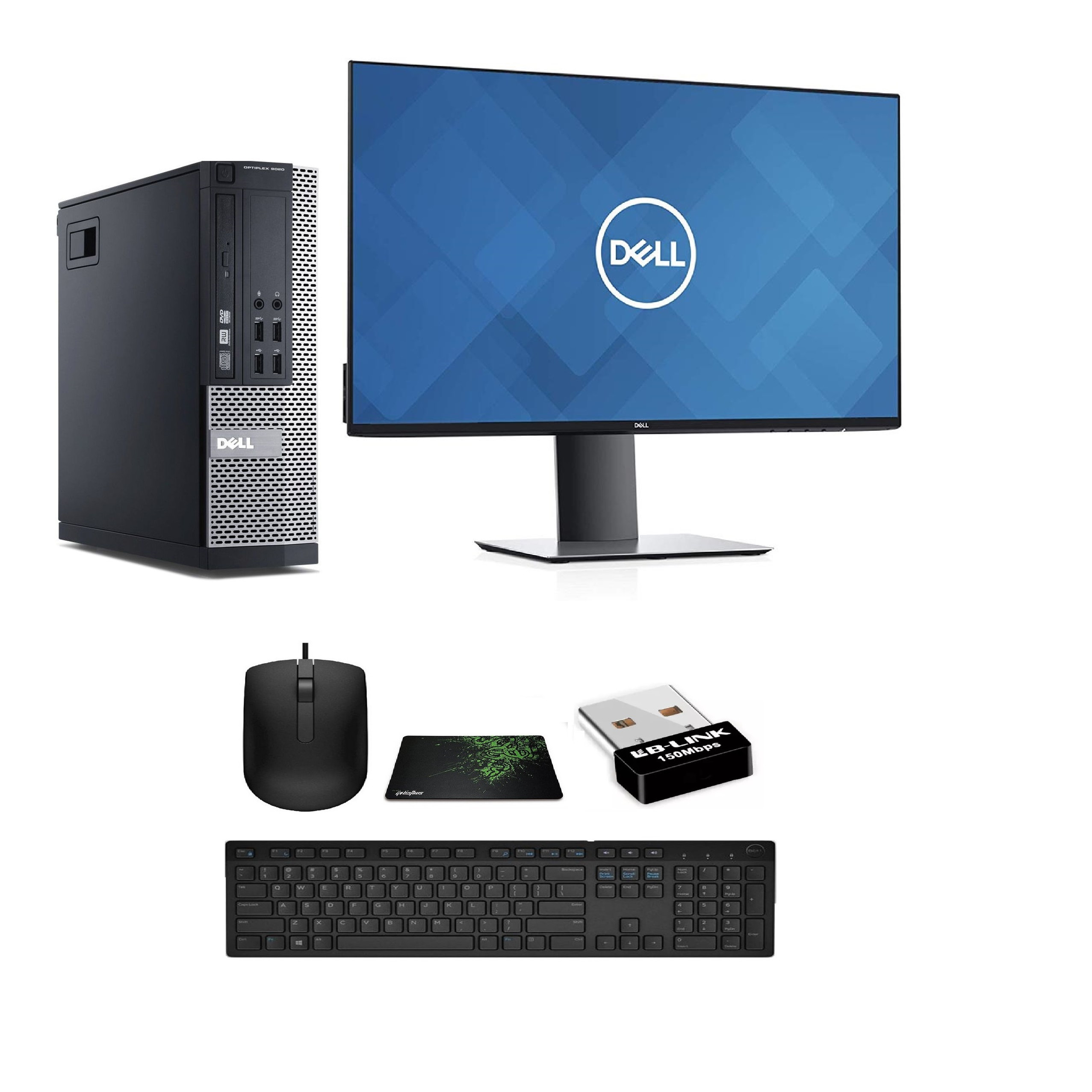 Bộ Máy tình Để Bàn Dell X020 ( Core i7 - 4770 / Ram 8GB / SSD 240GB / Card hình Quadro K620- 2Gb) Và Màn hình Dell U2419H và Bàn Phím chuột Dell - Dòng Dùng Đồ Họa cao cấp  - Hàng chính hãng