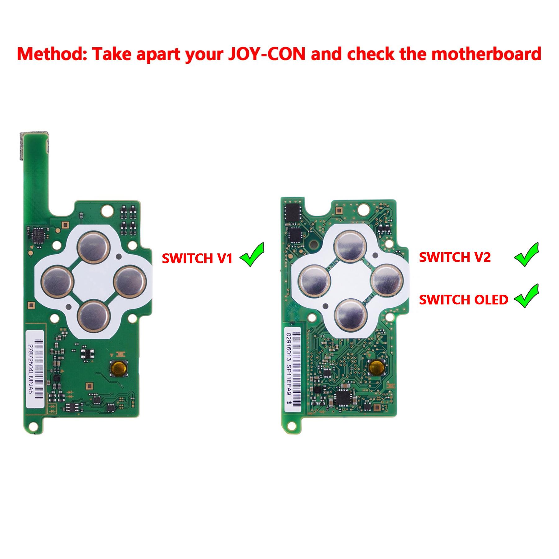 EXtremeRate 7 màu 9 chế độ Bộ đèn LED Joycon DFS, các nút mặt kích hoạt ABXY phát sáng nhiều màu cho công tắc NS