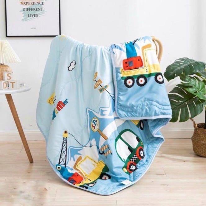 Chăn cho bé mùa hè thu, chăn Cotton trẻ em mỏng mát đắp hè thu