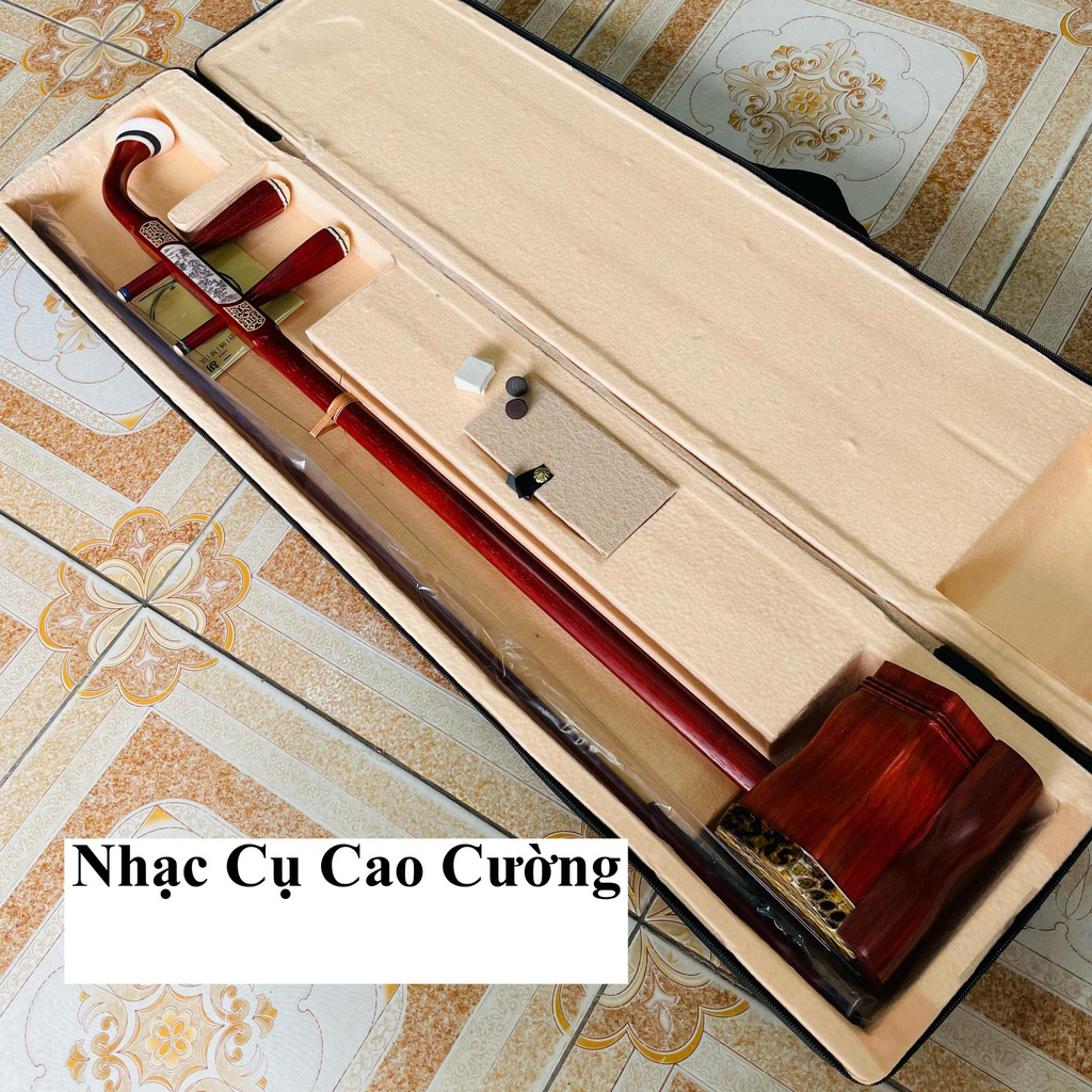 Đàn Nhị Cao Cấp Gỗ Hồng Đào Có Hộp Đựng Tặng Full Phụ Kiện