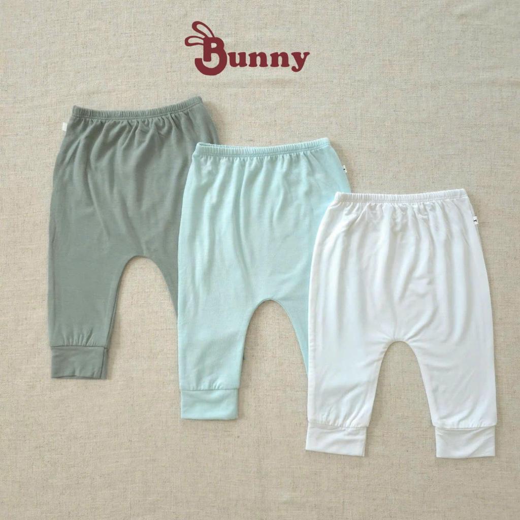 [3-10kg] Quần Dài Thun Lạnh Modal Mềm, Mát, Co Giãn Tốt Cho Bé - Bunny baby - 1 Quần - Hồng Nhạt