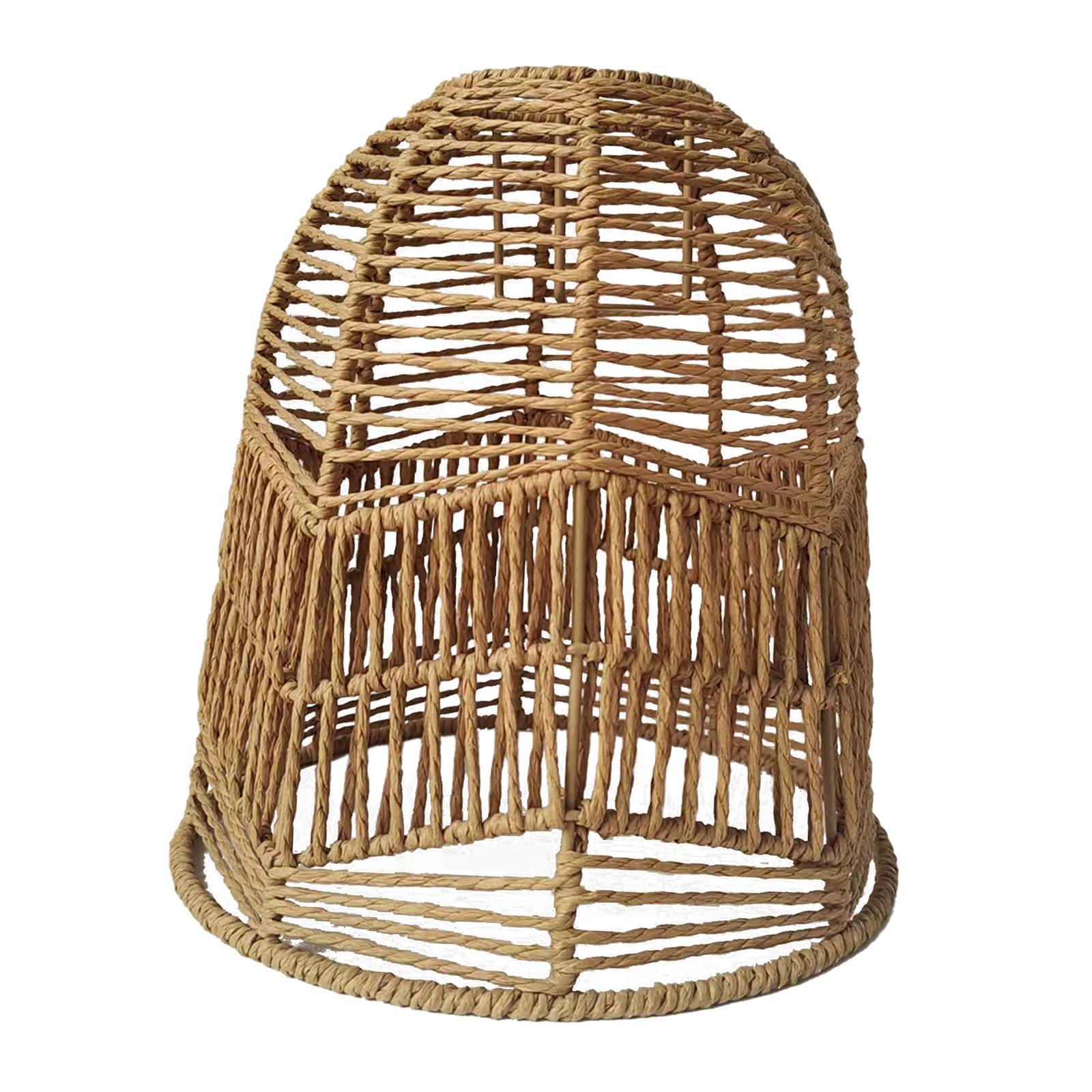 Woven Pendant Lamp Shade Rustic Ceiling Pendant Light Shade Chandelier Cover