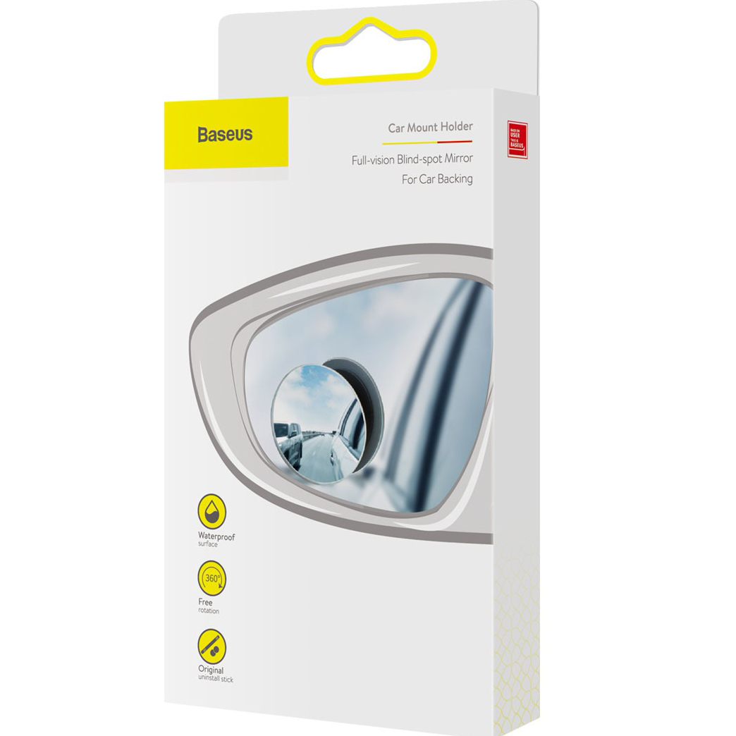Gương cầu lồi Baseus dán trên gương chiếu hậu ô tô tăng góc nhìn chống nước - gương mini chống điểm mù oto xe hơi - hàng chính hãng