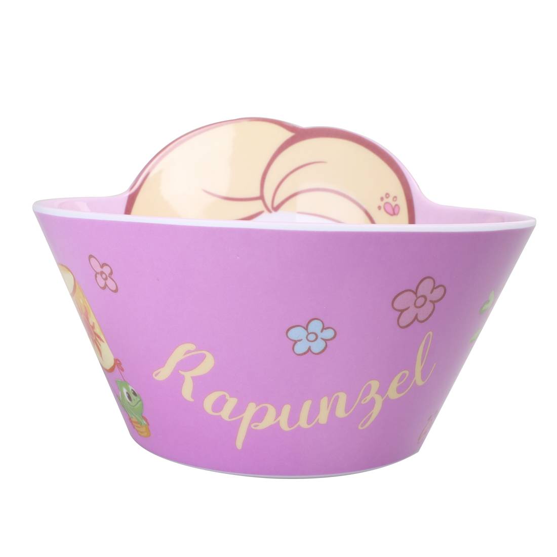 Chén tô ăn dặm melamine Disney hình công chúa tóc dài Rapunzel 3D cho bé gái