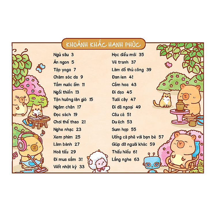 Sách Tô Màu - Capybara - Hạnh Phúc Nhỏ Của Capybara