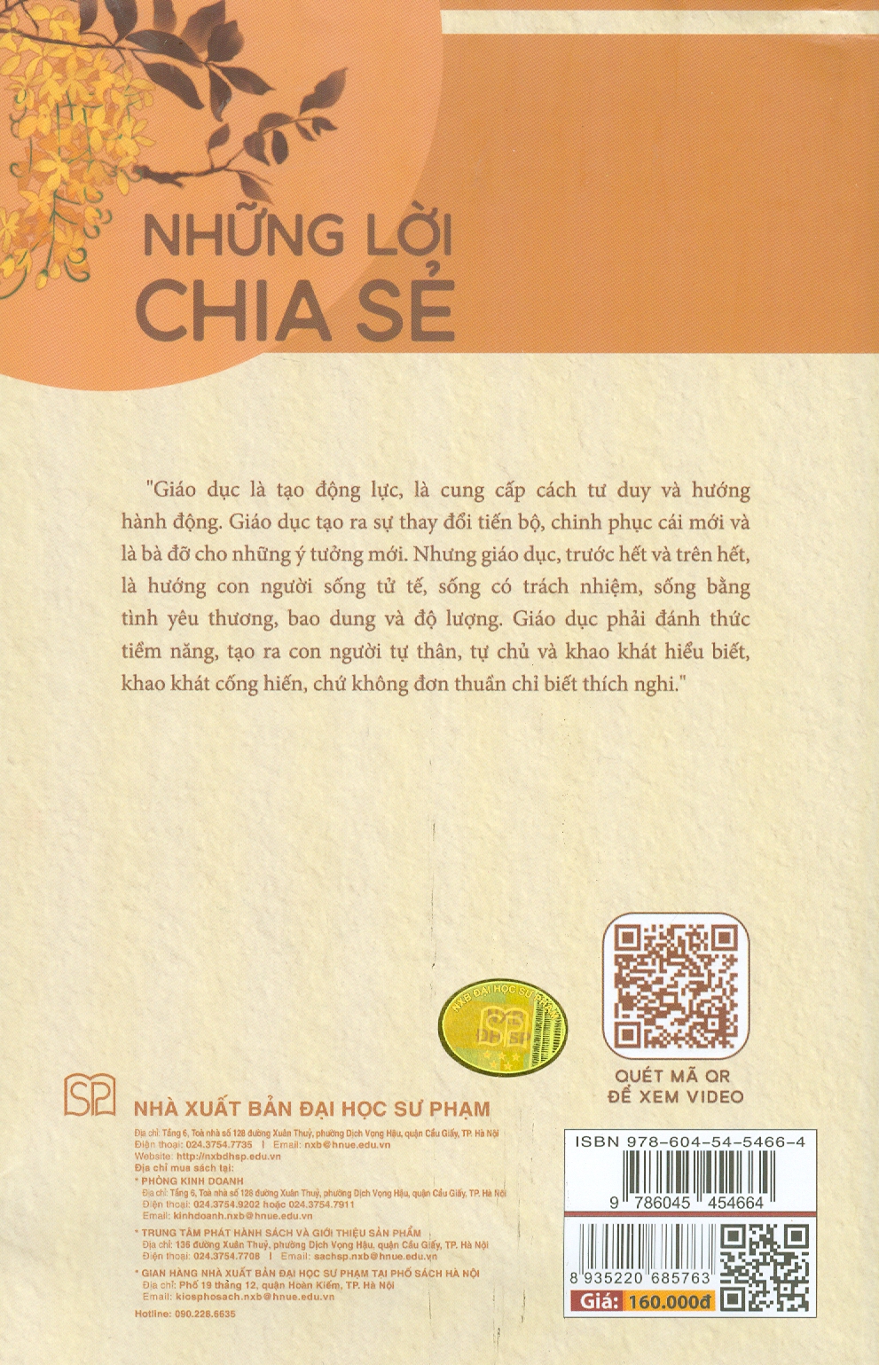 NHỮNG LỜI CHIA SẺ - Nguyễn Văn Minh - NXB Đại học Sư phạm.