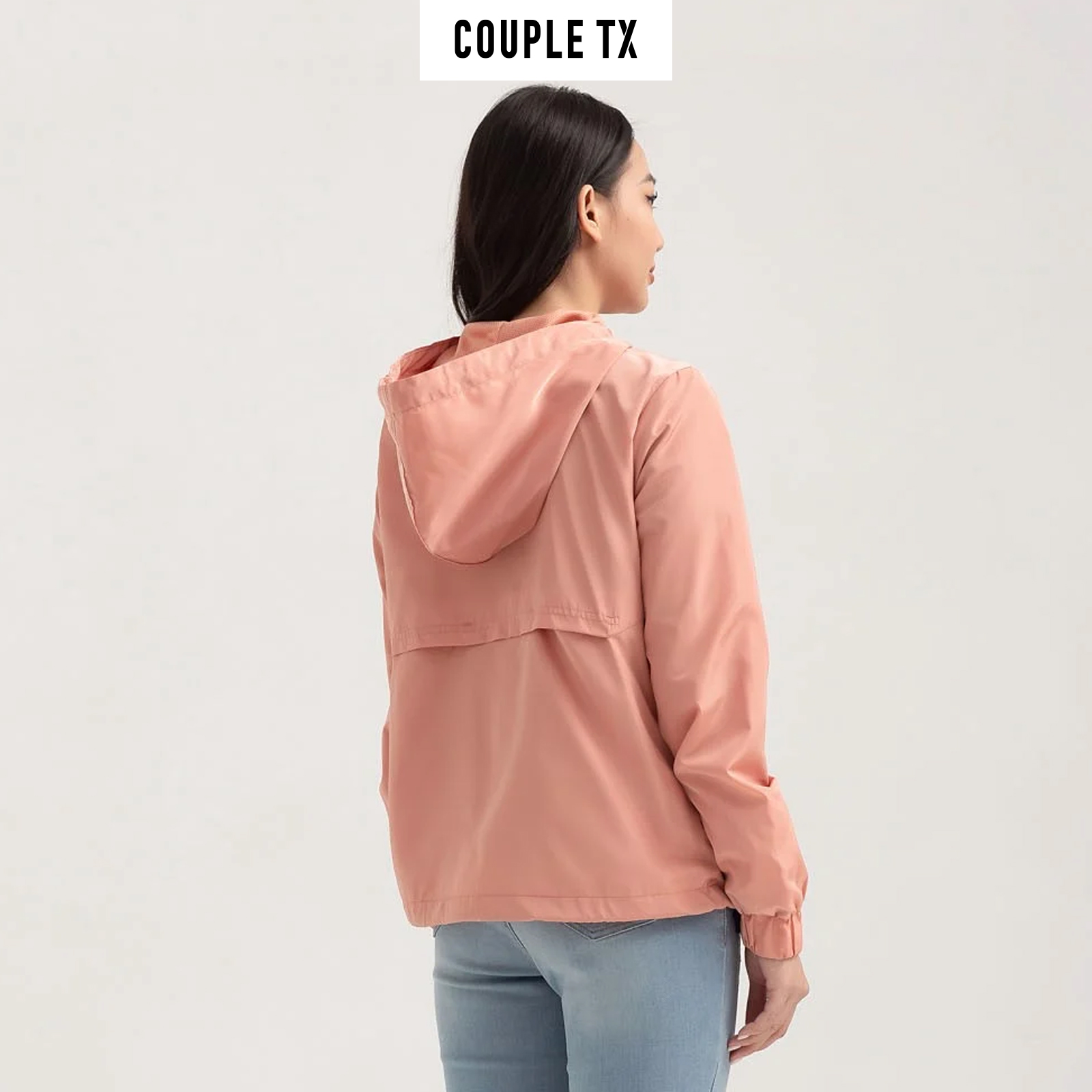 COUPLE TX - Áo Khoác Nữ Dù Basic Dây Kéo Kim Loại WOP 2032