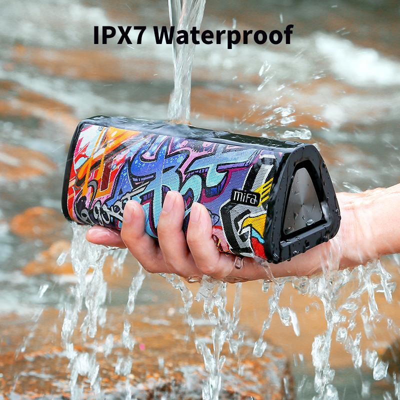 Mifa A10 loa bluetooth di động 360 ° âm thanh âm thanh 20W IPX7 Waterproof Wireless Bluetooth 5.0 Loa Thời gian chơi 24 giờ 24 giờ Color: Black-Graffiti