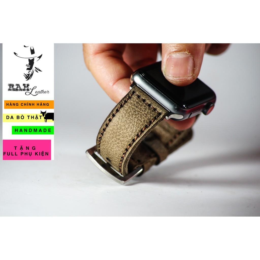 Dây đồng hồ RAM Leather da sáp ngựa vân hạt handmade – RAM classic 1959 -