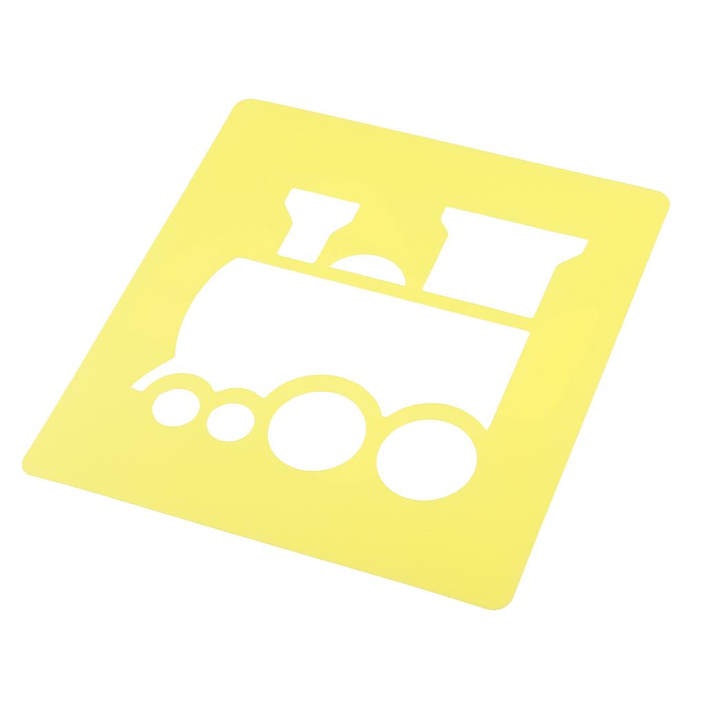 6 Cái/bộ Vẽ Bản Mẫu Stencils Thước Dành Cho Trẻ Em Đồ Trang Trí 14X15 Cm Số 1