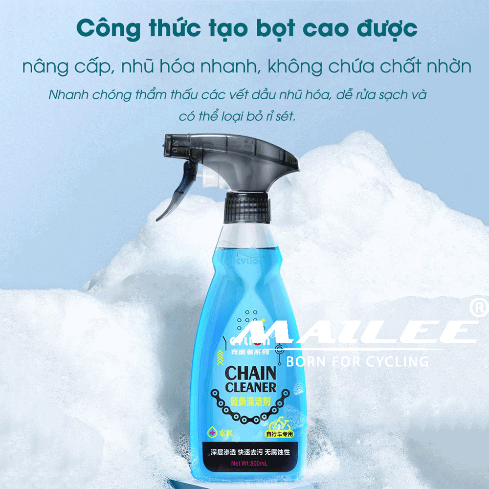 Dung Dịch Tẩy Dầu Nhờn Sên Xích Xe Đạp, Xe Máy P-39 500ML Có Vòi Xịt, Nhiều Bọt, Chống Ăn Mòn, Làm Sạch Hiệu Quả và Loại Bỏ Rỉ Sét Dầu Cặn Bám - Mai Lee