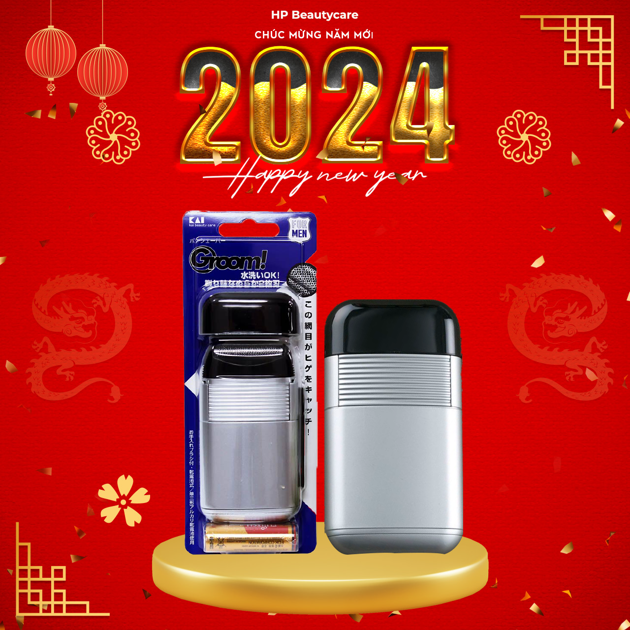 Dao Cạo Râu Bằng Pin Kai HC-1109