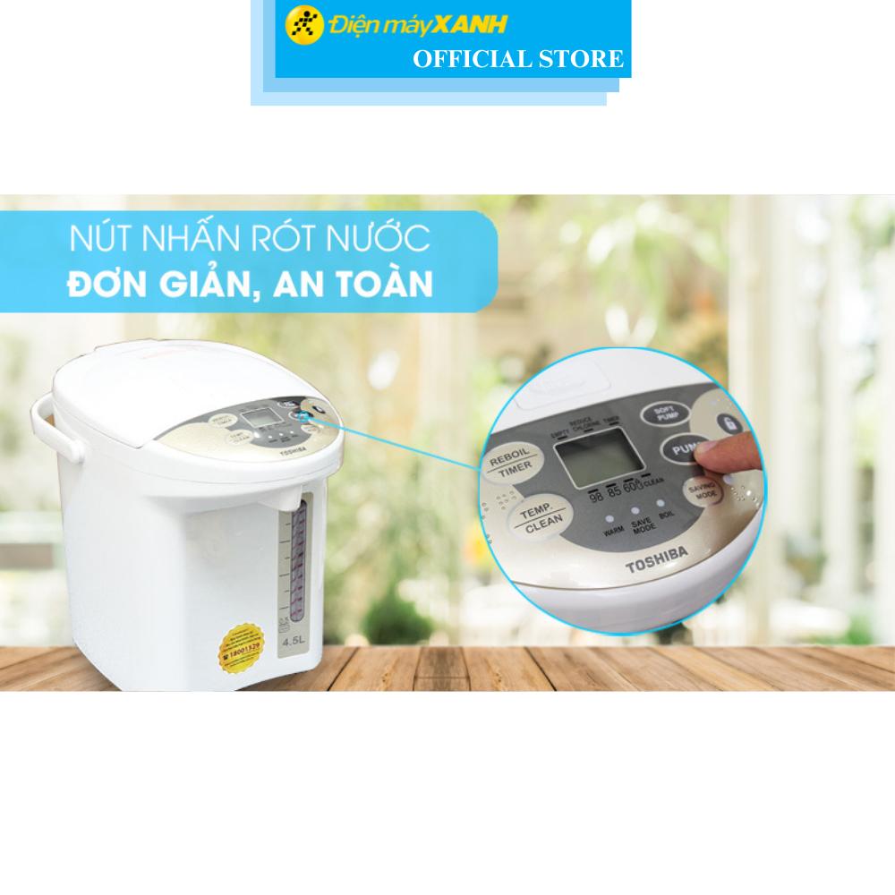 Bình thủy điện Toshiba PLK-45SF(WT)VN 4.5 lít - Hàng Chính Hãng