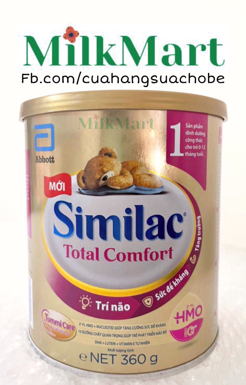 Sữa Similac Total Comfort 1 360g ( cho trẻ 0-12 tháng) - dành cho trẻ rối loạn tiêu hóa, táo bón, trào ngược [Mẫu mới]