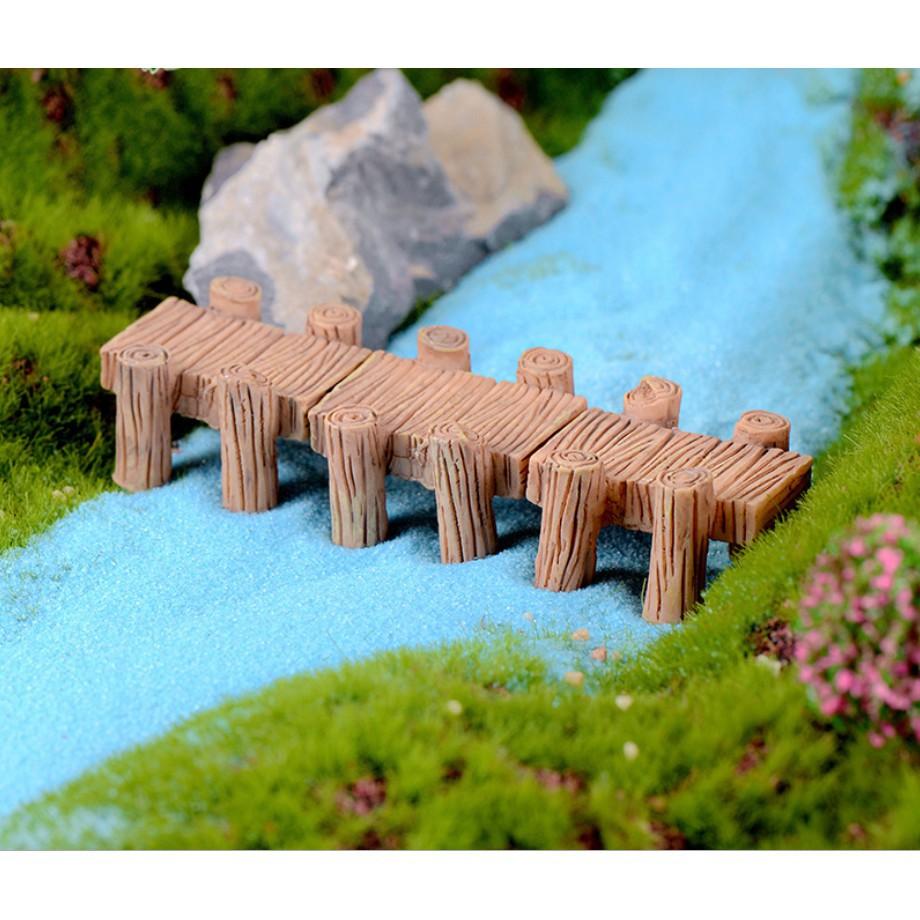 Mô hình đoạn cầu gỗ  thích hợp trang trí như cầu cảng biển cho tiểu cảnh, bonsai