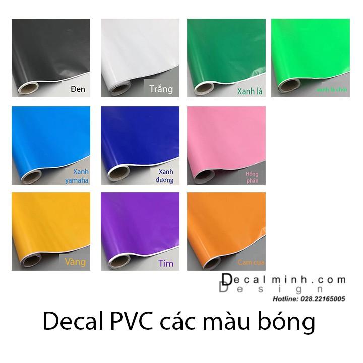 Combo 5 mét DECAL PVC đủ màu bóng dán xe, trang trí nhà cửa