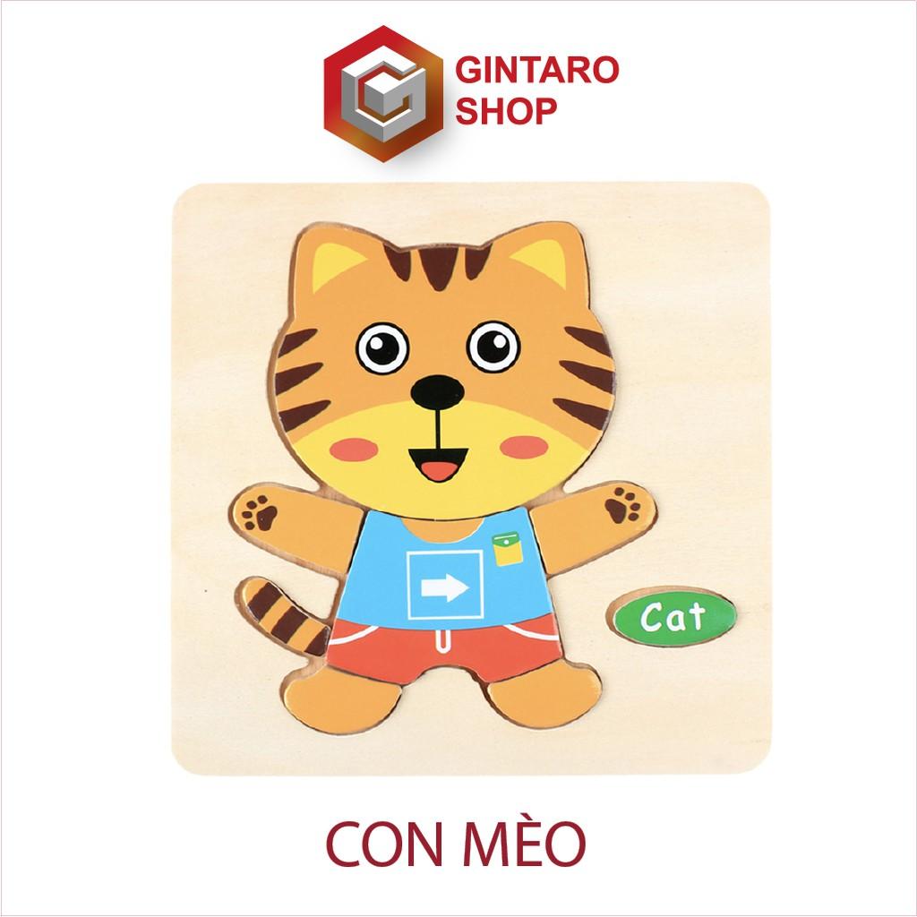 Bộ ghép hình cho bé , Đồ chơi ghép hình bằng gỗ nổi 3D có chữ cái tiếng anh giúp bé vừa chơi vừa học