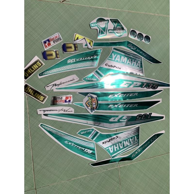 Tem exciter 135 xanh ngọc crom