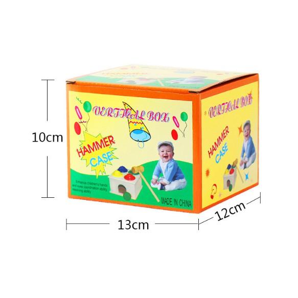 Đồ chơi hộp đập bóng búa gỗ và 4 bóng vui nhộn cho bé