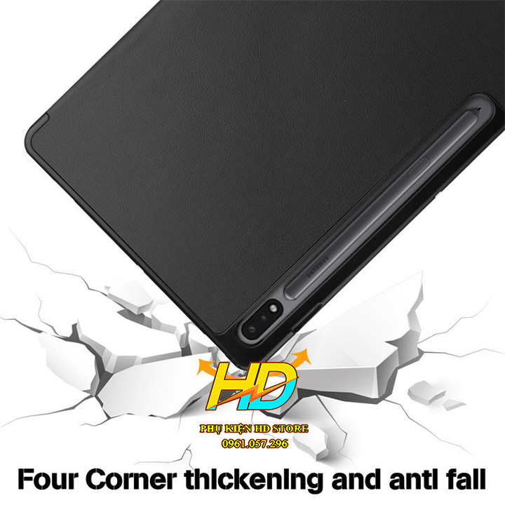 Bao Da Chống Sốc Cho Samsung Tab S7+ Plus T970/T976 Hiệu Flip Cover Hỗ Trợ Smart Cover Đóng Mở Màn Hình - Hàng Nhập khẩu