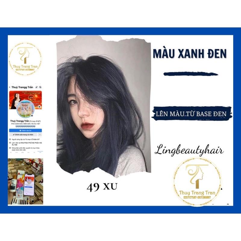 Thuốc Nhuộm Tóc Xanh Đen Tặng Kèm Oxy Và Gang Tay ( Gía Gốc)