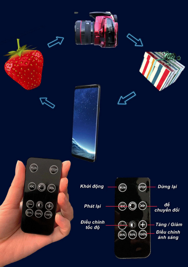 Quạt Quảng Cáo 3D Hologram WIFI APP Remote LEDTECH HD - Home and Garden