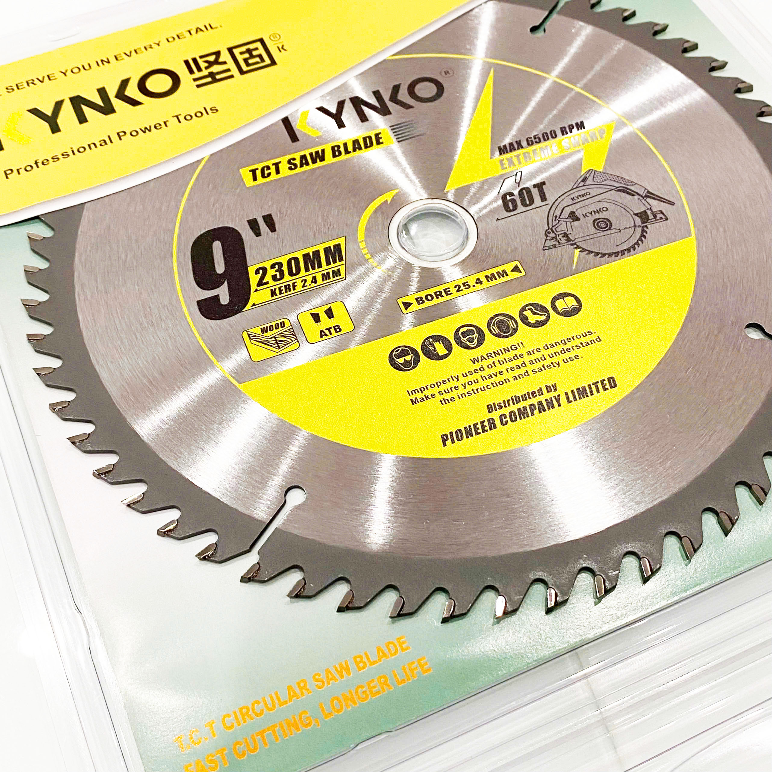 LƯỠI CƯA GỖ TCT 60 RĂNG đường kính phi Ø 230mm KYNKO WGZ230060P