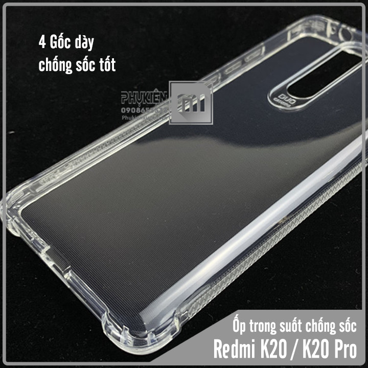 Ốp lưng cho Xiaomi Mi 9T / Redmi K20 trong suốt chống sốc 6D