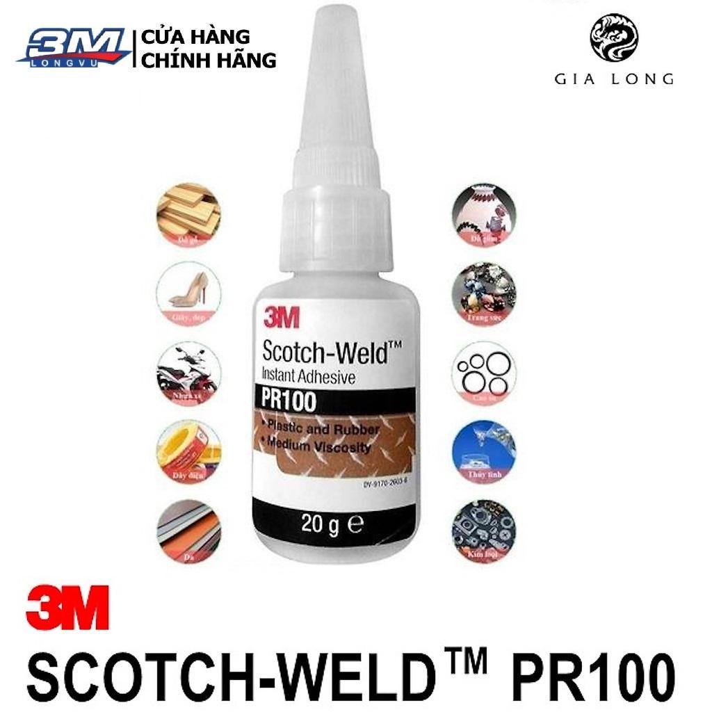 Keo dán đa năng siêu dính 3M PR100 SCOTCH WELD 20g, siêu dính siêu bền mau khô dễ sử dụng - 3M Long Vu