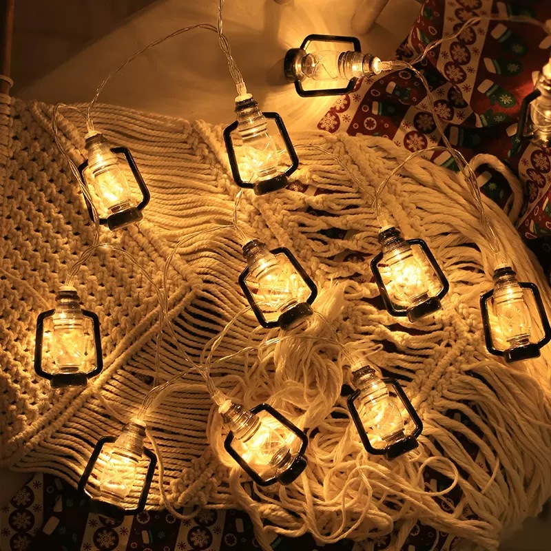 Đèn Trang Trí Năng Lượng Mặt Trời Hình Đèn Dầu, 20 Bóng LED, Nhiều Chế Độ, Chiều Dài 5m - DA3066