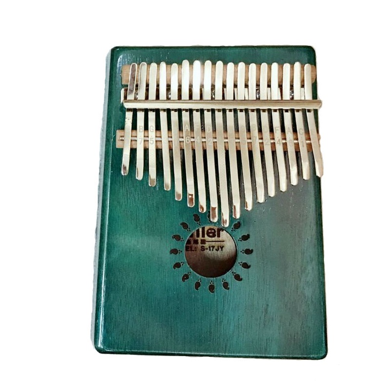 Đàn Kalimba 17 phím Gỗ Xanh Lá Trơn Tặng Kèm Khóa Học Miễn Phí