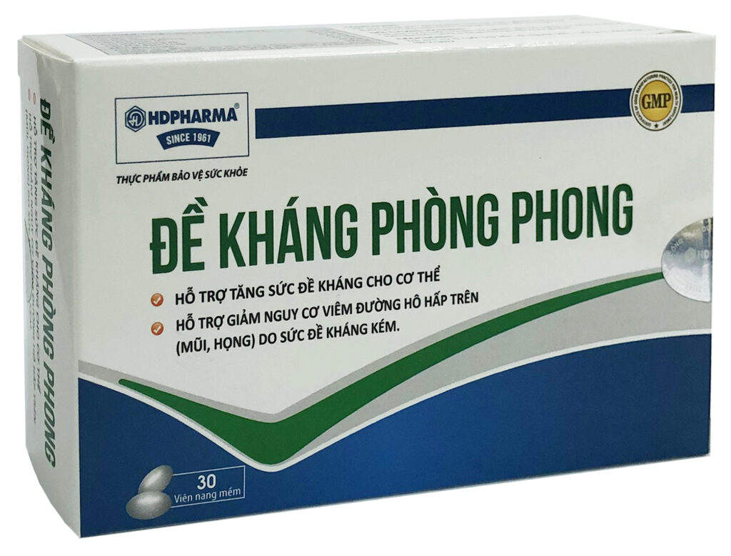 ĐỀ KHÁNG PHÒNG PHONG (Hộp 3 vỉ x 10 viên nang mềm) - Chính Hãng