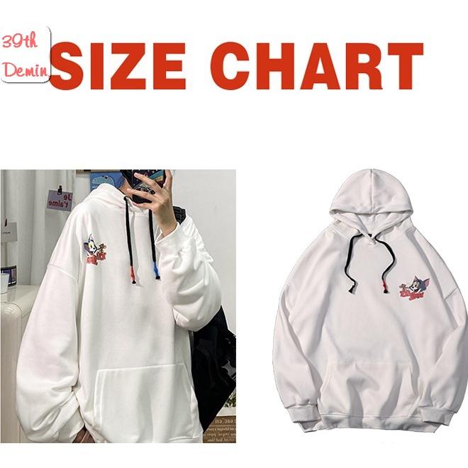 Áo Hoodie TOM & JERRY vui nhộn phong cách Hàn Quốc chất NỈ COTTON lót BÔNG unisex nam nữ