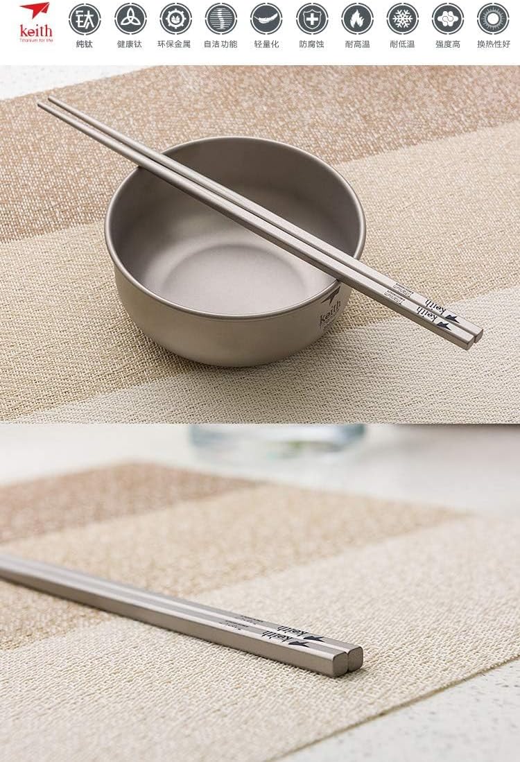 Bộ đũa vuông Titanium Keith Ti5624 (bộ 4 đôi)