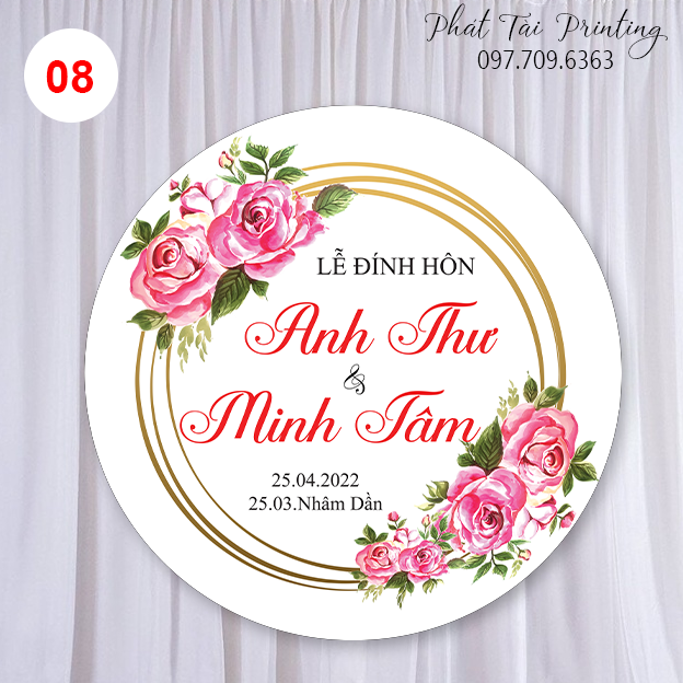 Bảng Backdrop trang trí đám cưới MS 08