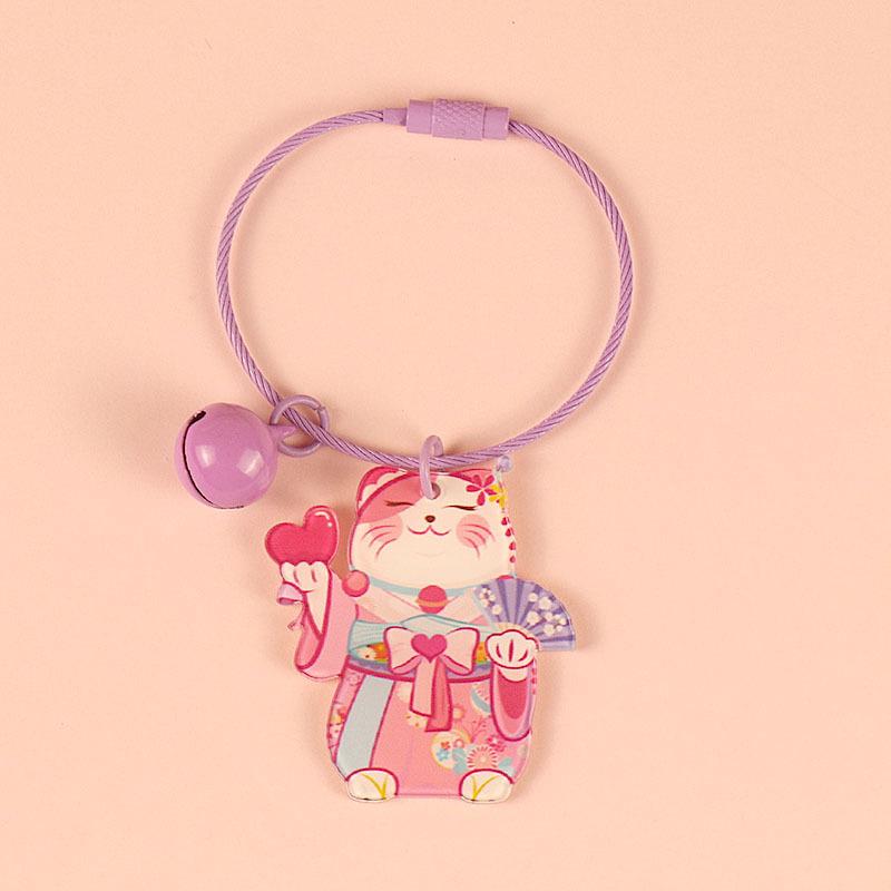 Gói Lucky Cat Keychain Túi xách nữ mặt dây chuyền