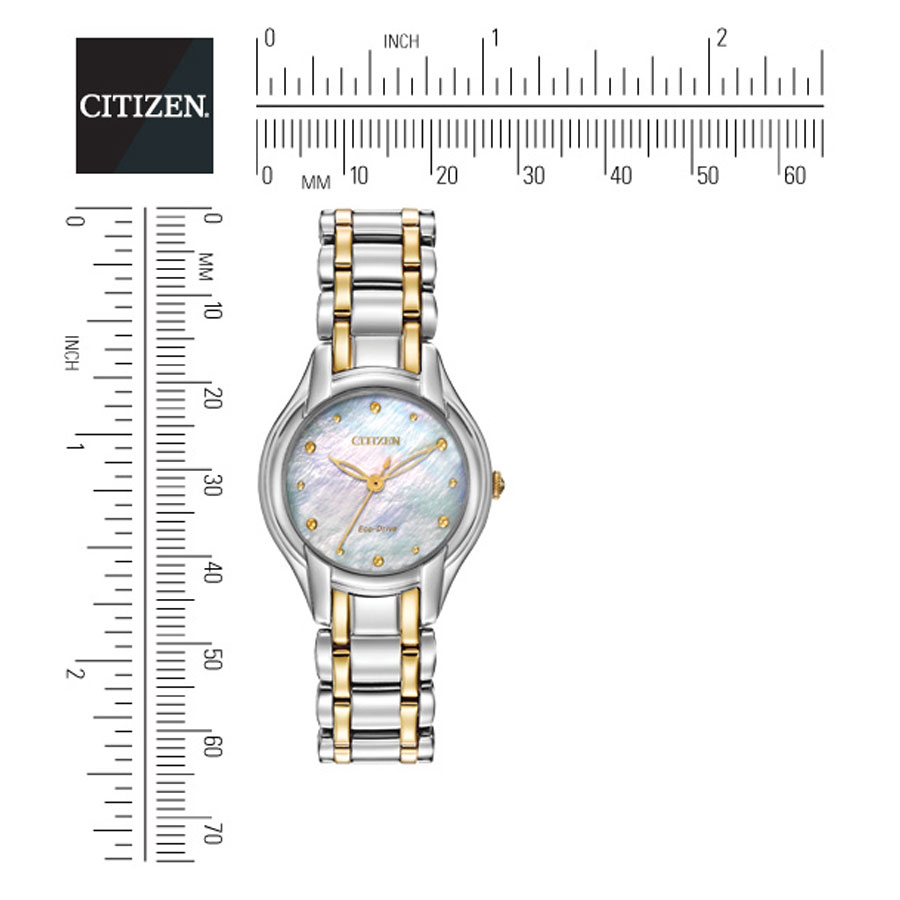 Đồng Hồ Nữ Citizen Dây Thép Không Gỉ EM0284-51N - Mặt Xà Cừ