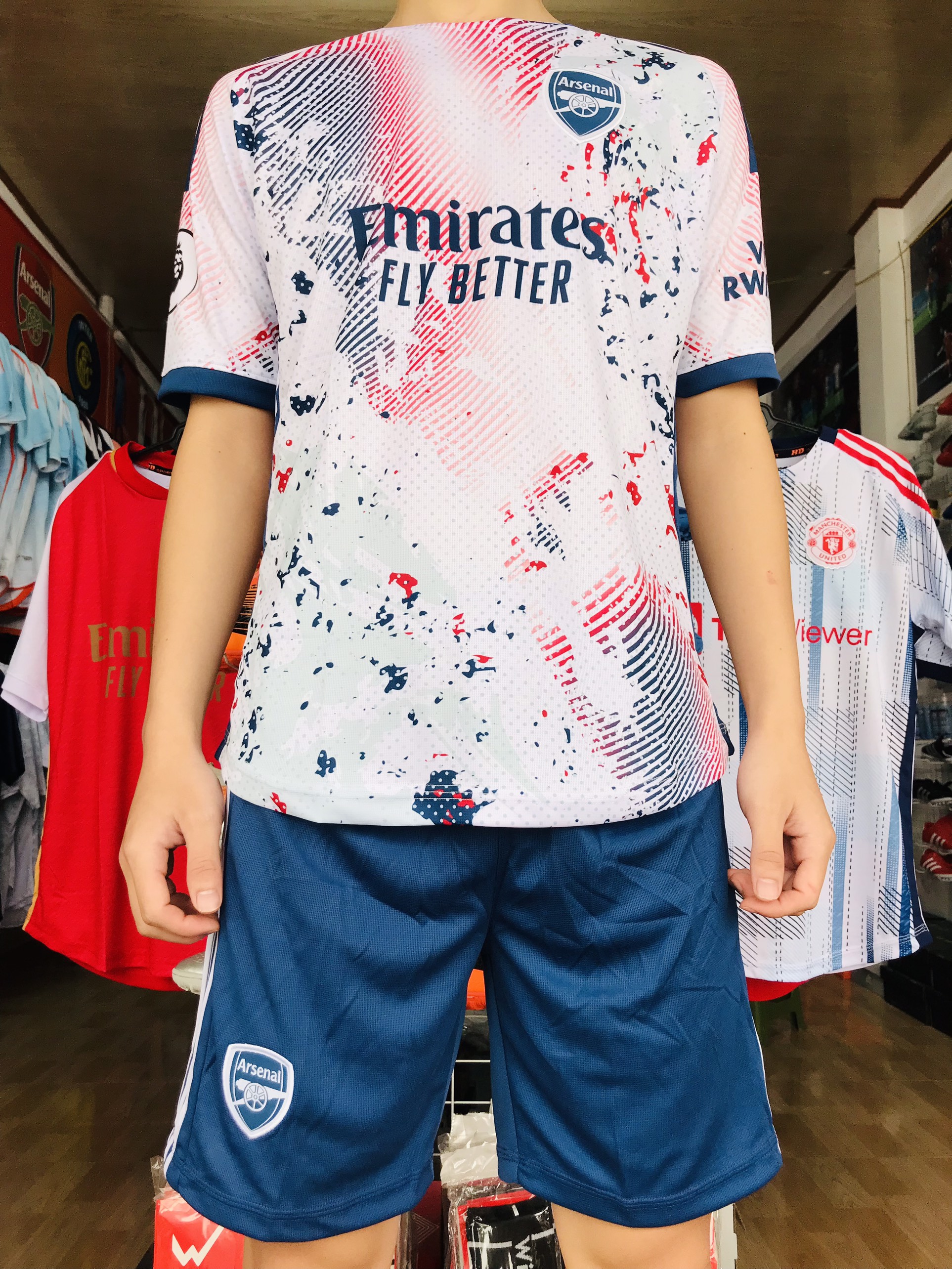 Bộ bóng đá gai mè thái Arsenal cao cấp